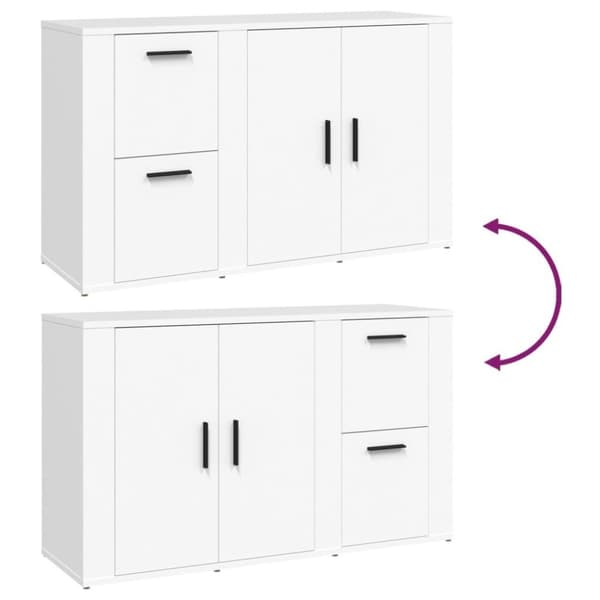 vidaXL Skänk vit 100x33x59,5 cm konstruerat trä
