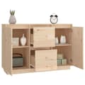 Miniatyrbild 4 av 11: vidaXL Skänk vit 111x34x75 cm massiv furu