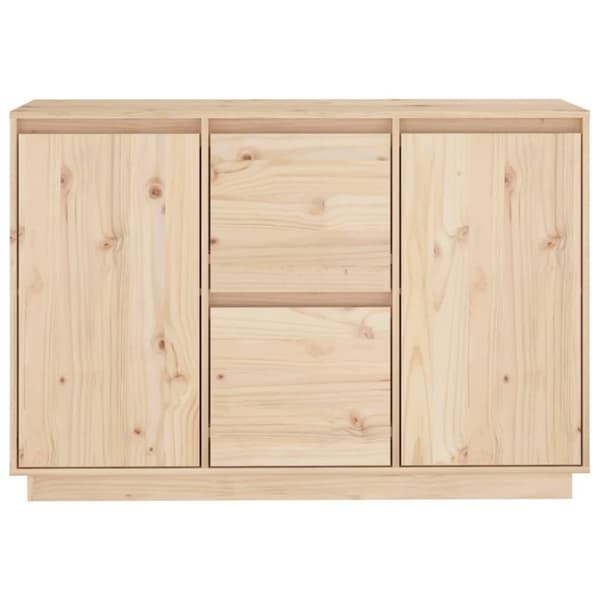 vidaXL Skänk vit 111x34x75 cm massiv furu
