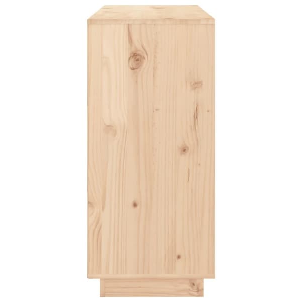 vidaXL Skänk vit 111x34x75 cm massiv furu