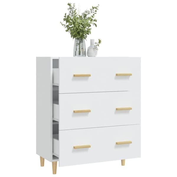 vidaXL skænk 70x34x90 cm konstrueret træ hvid