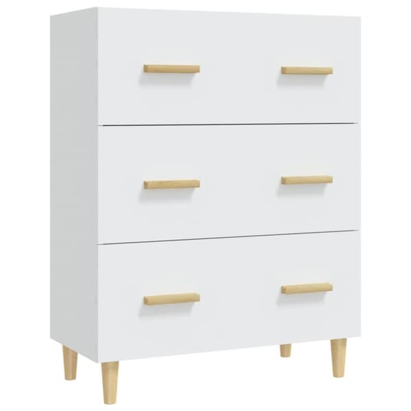 vidaXL skænk 70x34x90 cm konstrueret træ hvid