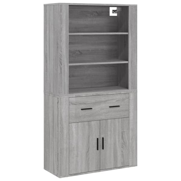 vidaXL Highboard grå sonoma konstruert tre