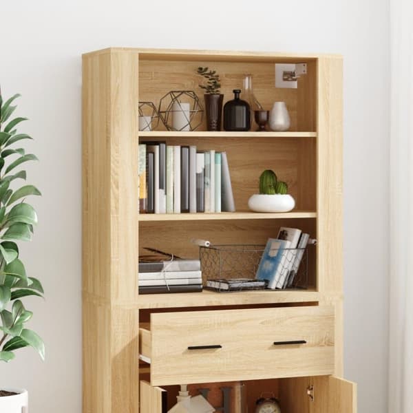 vidaXL Highboard sonoma eik konstruert tre