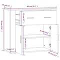 Miniatyrbilde 10 av 11: vidaXL Highboard sonoma eik konstruert tre