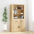 Miniatyrbilde 11 av 11: vidaXL Highboard sonoma eik konstruert tre