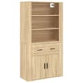 Miniatyrbilde 1 av 11: vidaXL Highboard sonoma eik konstruert tre