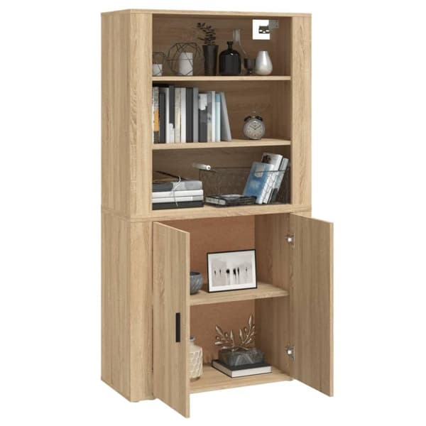 vidaXL Highboard sonoma eik konstruert tre