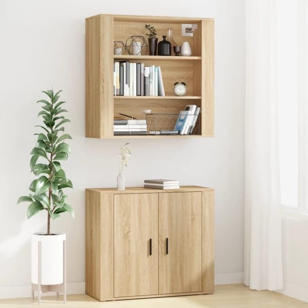 vidaXL Highboard sonoma eik konstruert tre