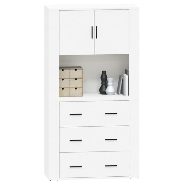 vidaXL Highboard hvit konstruert tre