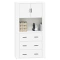 Miniatyrbilde 5 av 11: vidaXL Highboard hvit konstruert tre