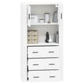 Miniatyrbilde 6 av 11: vidaXL Highboard hvit konstruert tre