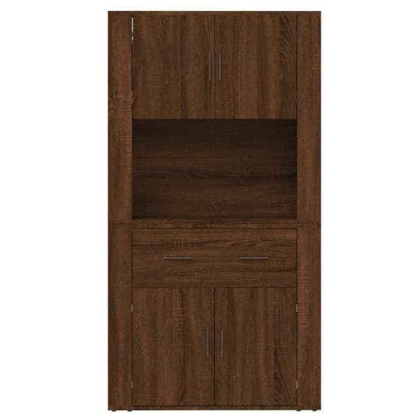vidaXL Highboard brun eik konstruert tre