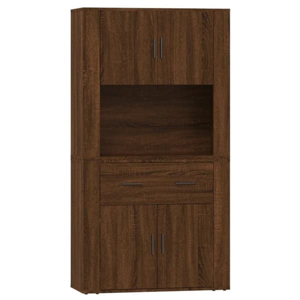 vidaXL Highboard brun eik konstruert tre