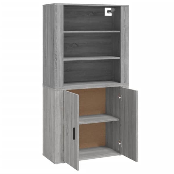 vidaXL Highboard grå sonoma konstruert tre