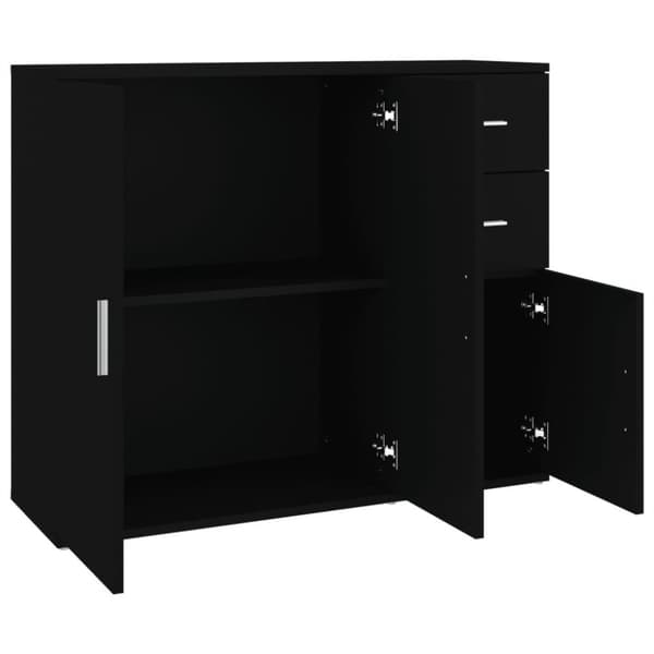 vidaXL Senkki musta 91x29,5x75 cm tekninen puu