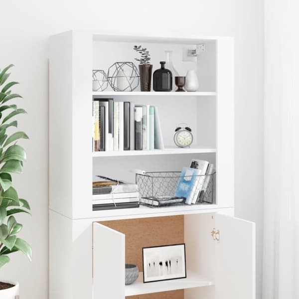 vidaXL Highboard hvit konstruert tre