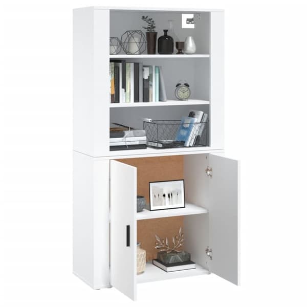 vidaXL Highboard hvit konstruert tre
