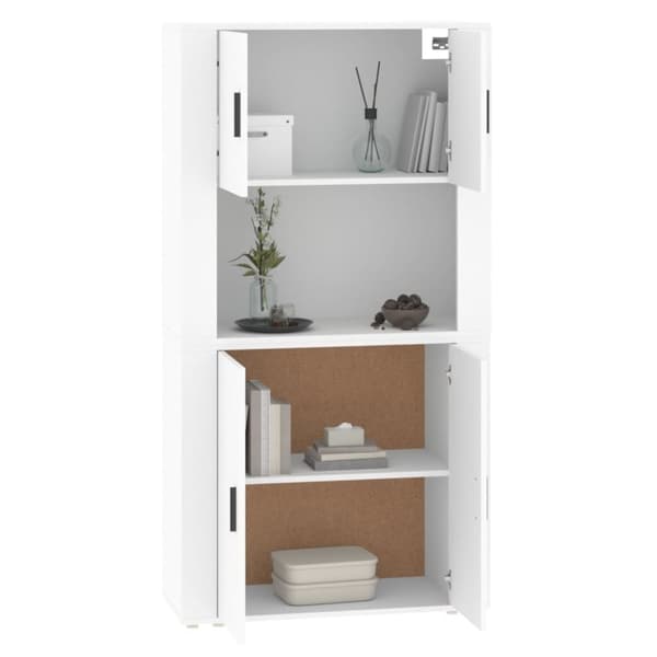 vidaXL Highboard hvit konstruert tre