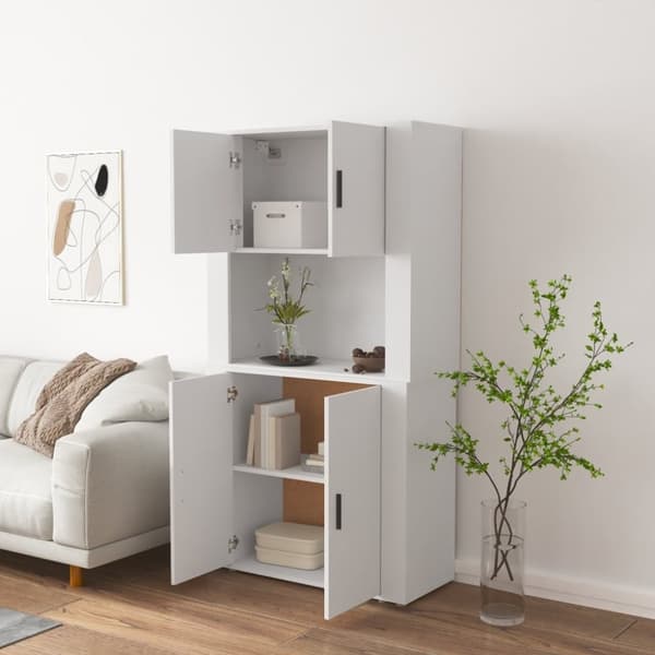 vidaXL Highboard hvit konstruert tre