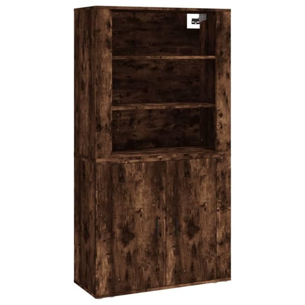 vidaXL Highboard røkt eik konstruert tre