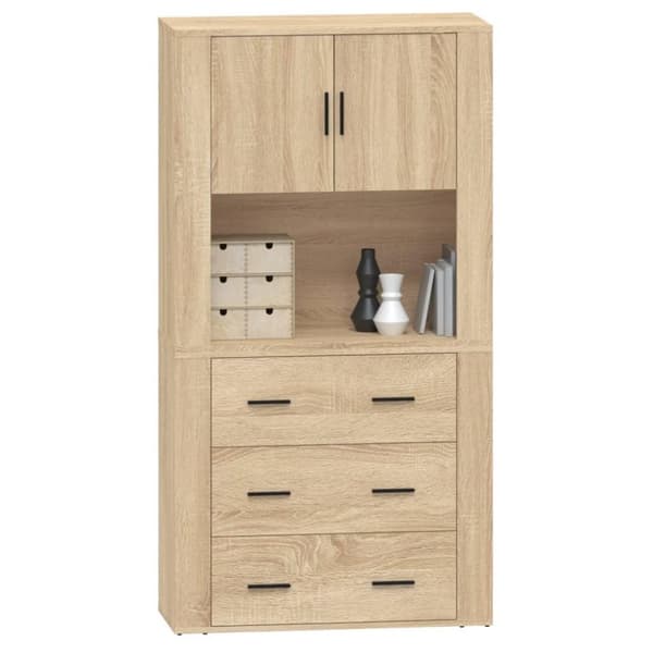 vidaXL Highboard sonoma eik konstruert tre