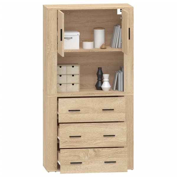 vidaXL Highboard sonoma eik konstruert tre
