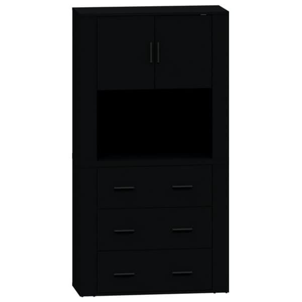 vidaXL Highboard svart konstruert tre