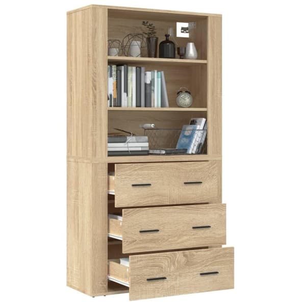 vidaXL Highboard sonoma eik konstruert tre
