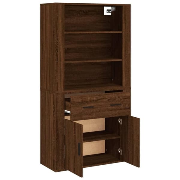 vidaXL Highboard brun eik konstruert tre
