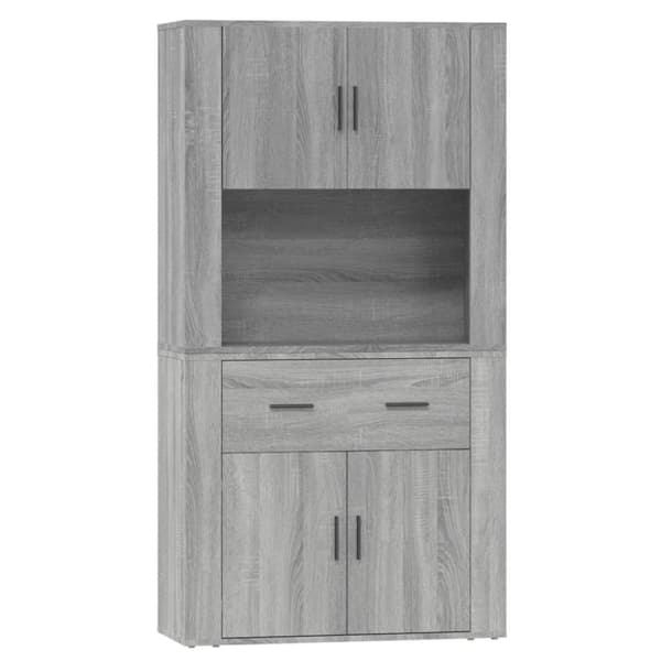 vidaXL Highboard grå sonoma konstruert tre