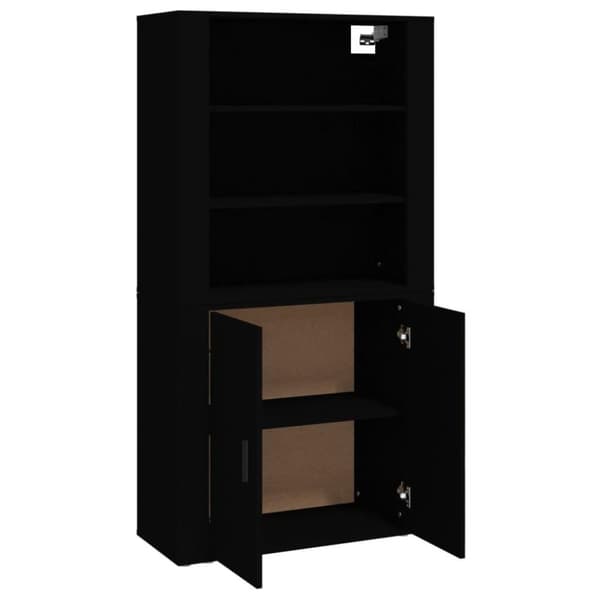 vidaXL Highboard svart konstruert tre