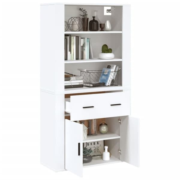 vidaXL Highboard hvit konstruert tre