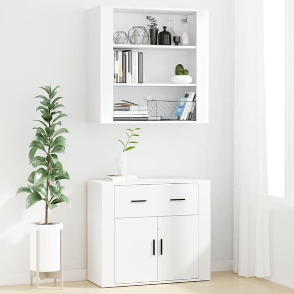 vidaXL Highboard hvit konstruert tre