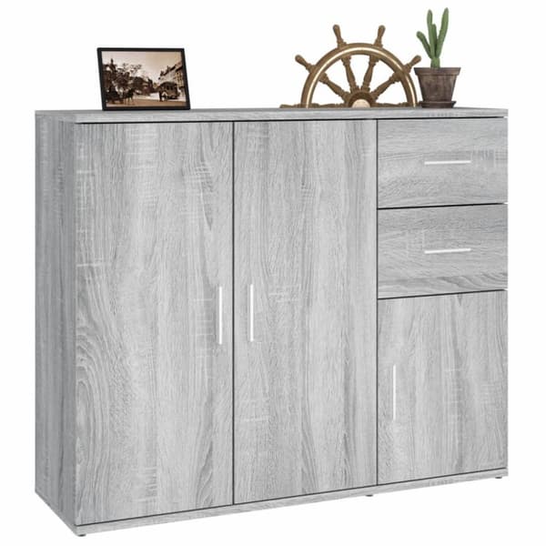 vidaXL Senkki harmaa Sonoma 91x29,5x75 cm tekninen puu