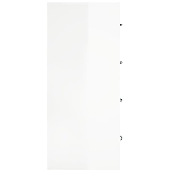 vidaXL Skänk med 4 lådor 60x30,5x71 cm vit högglans