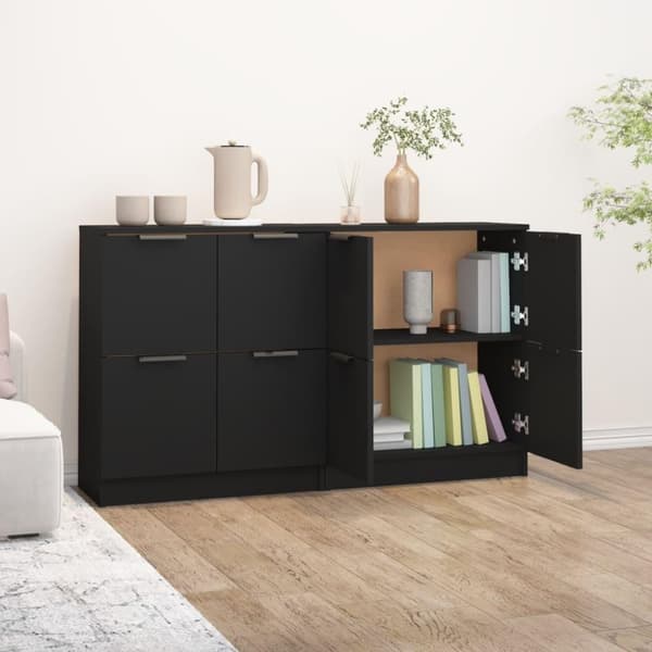 vidaXL Senkit 2 kpl musta 60x30x70 cm tekninen puu