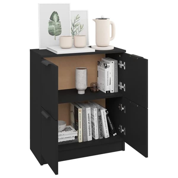 vidaXL Skänk svart 60x30x70 cm konstruerat trä