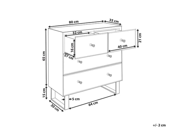 Kommode Sølv Glas Spejl 80 x 80 cm Kommodeskuffe med 4 Skuffer Diamant Greb Knopper Chiffonnier til Soveværelse Indretnings Idee