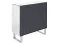 Miniatyrbillede 6 af 9: Kommode Sølv Glas Spejl 80 x 80 cm Kommodeskuffe med 4 Skuffer Diamant Greb Knopper Chiffonnier til Soveværelse Indretnings Idee