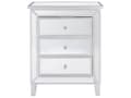 Pikkukuva 4 / 9: Lipasto hopea 60 x 71 x 35 cm lasi MDF puu akryyli 3 laatikkoa peilattu moderni tyyli