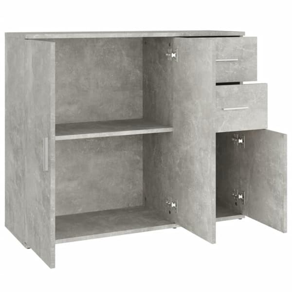 vidaXL Skjenk betonggrå 91x29,5x75 cm konstruert tre