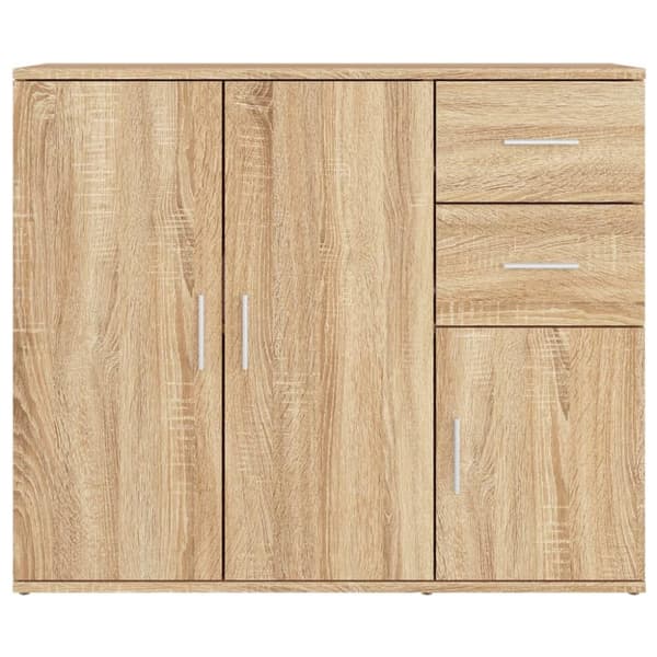vidaXL Skänk sonoma-ek 91x29,5x75 cm konstruerat trä