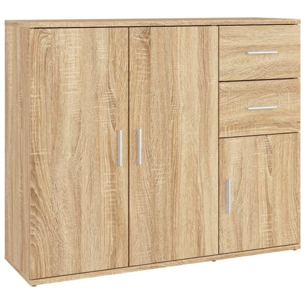 vidaXL Skjenk sonoma eik 91x29,5x75 cm konstruert tre