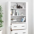 Miniatyrbilde 3 av 11: vidaXL Highboard hvit konstruert tre