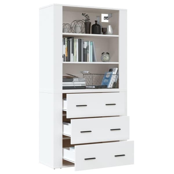 vidaXL Highboard hvit konstruert tre
