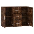 Miniatyrbilde 4 av 10: vidaXL Skjenk røkt eik 91x29,5x65 cm konstruert tre