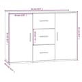 Miniatyrbilde 8 av 10: vidaXL Skjenk røkt eik 91x29,5x65 cm konstruert tre