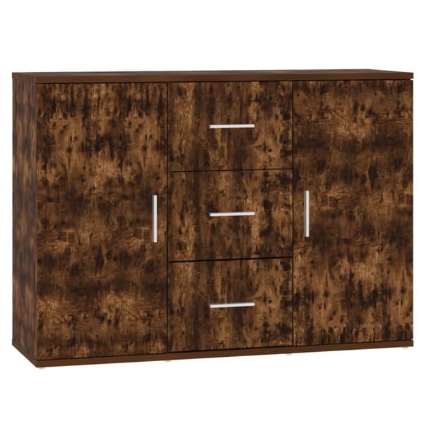 vidaXL Skjenk røkt eik 91x29,5x65 cm konstruert tre