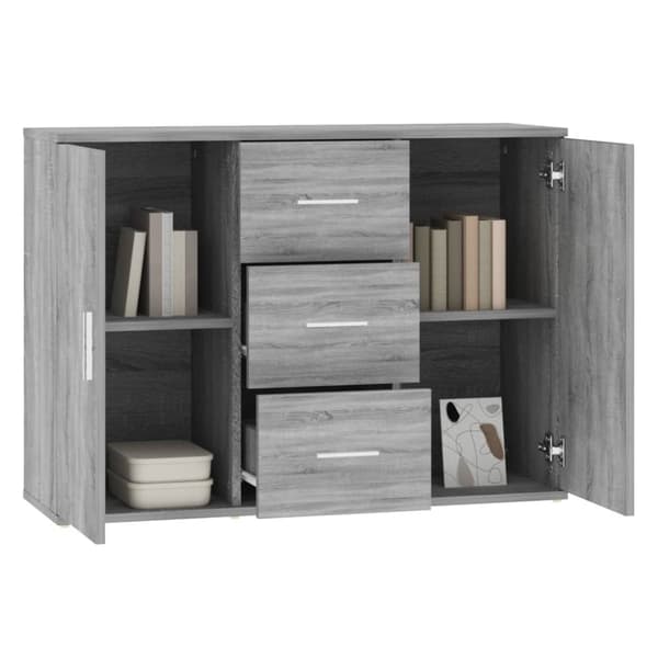 vidaXL Skjenk grå sonoma 91x29,5x65 cm konstruert tre